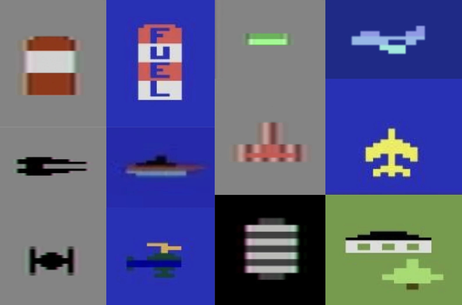 Comparison of original River Raid sprites and Star Wars-inspired replacements